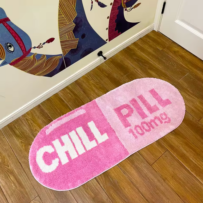 Pink "Chill Pill" Rug